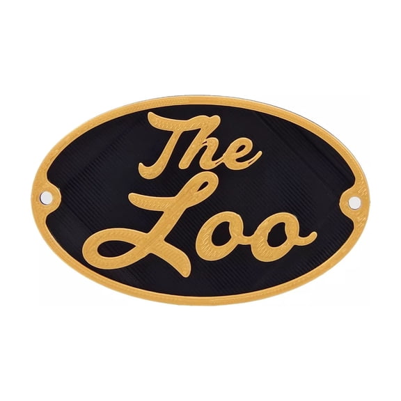 Plastic The Loo Rustic Toilet Door Sign Bathroom Restroom Plaque London England