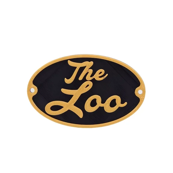 Plastic The Loo Rustic Toilet Door Sign Bathroom Restroom Plaque London England