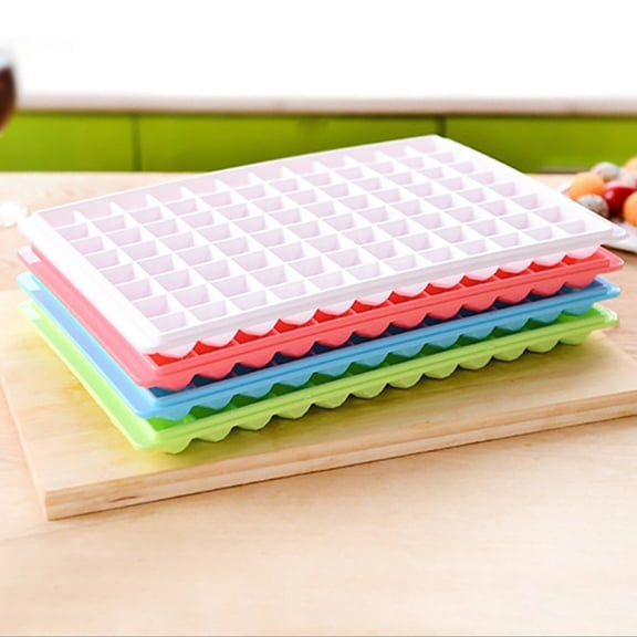 Plastic Thickening 60 Lattice Ice Cube Tray Creative Large Ice Block Box Ice Maker Mold for Freezer Kitchen Bar Blue 1Pcs