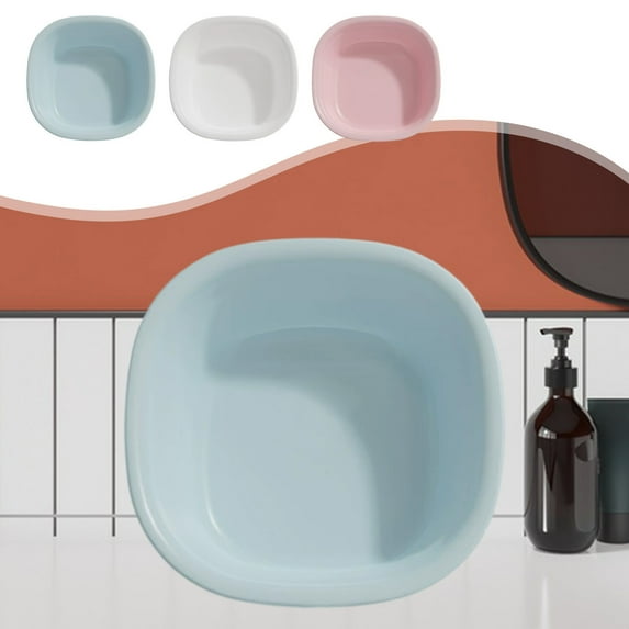 Plastic Thickening Foot Washing Basin, Laundry Sink Basin, Durable Plastic, Thickened Base, Corner Drain, Modern Minimalist, Student Children Use, Bathroom Utility Sink, Utility Sink TOPLIU