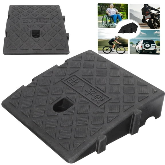 Plastic Threshold Ramp Lightweight Portable Slope for Wheelchairs, Walkers & Mobility Scooters, Non-Slip Surface, Indoor/Outdoor Use