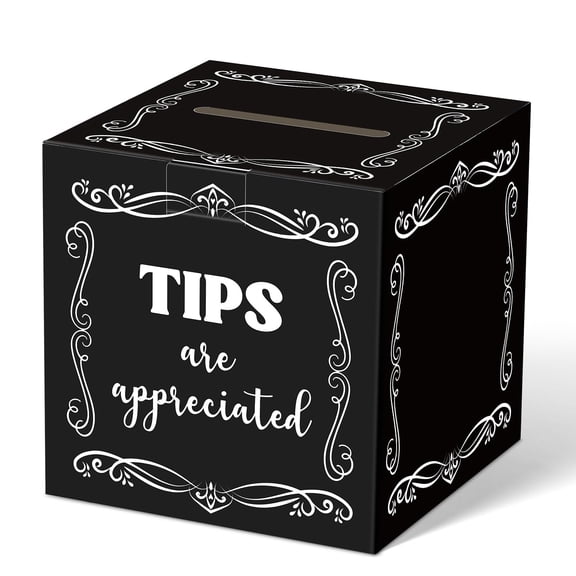 Plastic Tip Jar 6 Inches Compact Donation Box for Bartenders and Events