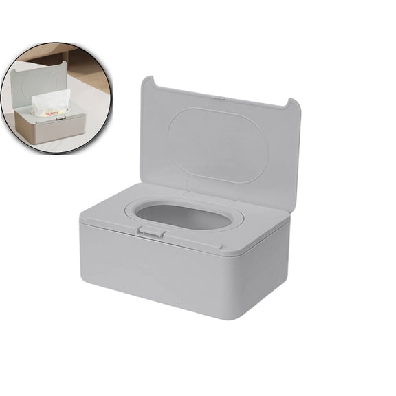 Plastic Tissue Cover Box, Facial Paper Organizer, Cellphone Wipe Holder for Kitchen Bathroom Vanity Counters Bedroom Dressers