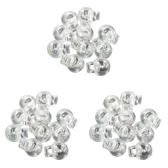 Plastic Toggle Spring Stop Single Hole String Cord Locks 30 Pcs
