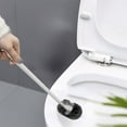thumbnail image 1 of Plastic Toilet Brush with Handle & Hook, New Toilet Scrubber No Dead Corners Brush, Flexible Bathroom Toilet Dedicated Brush, Long Handle Wall Hanging Toilet Cleaning Brush, Deep Cleaning, 1 of 5