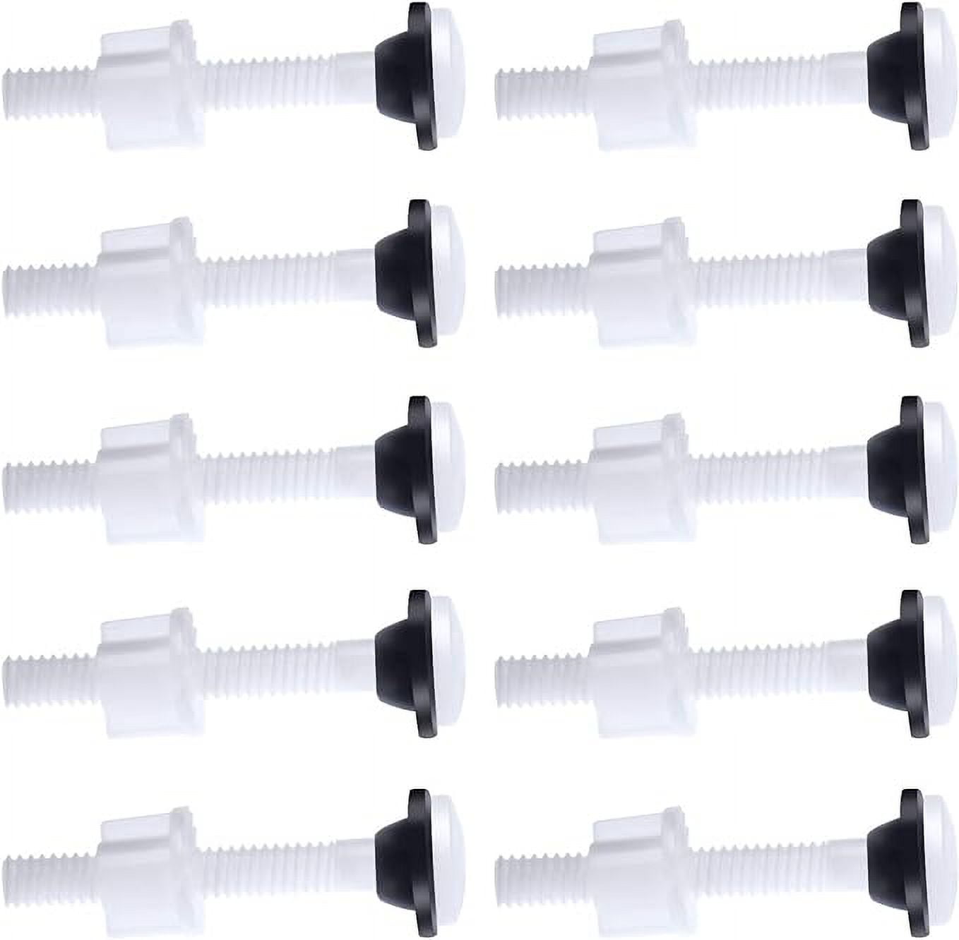 Plastic Toilet Seat Hinge Bolts and Nuts with Washers for Mount Toilet