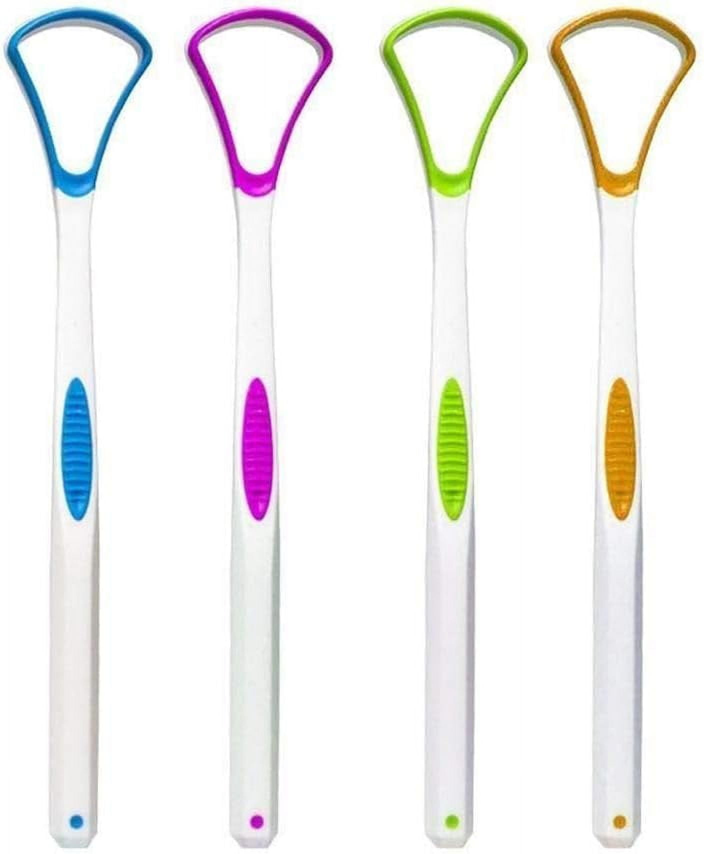 Plastic Tongue Scraper Cleaner For Adults Surgical Grade Eliminate Bad Breath Both Brush Scarper Sides On Available Metal Tongue