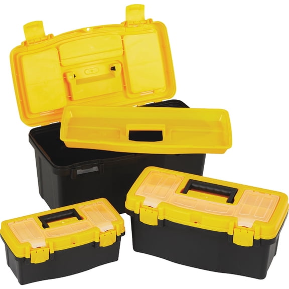 Plastic Toolbox Set (3-Piece)