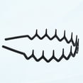 thumbnail image 1 of Plastic Tooth Hair Comb Headband Hard Hair Band Zig Zag Hair Band Shark Fashion Hair Bands Teeth Wave Hair Band Comfort Headbands for Women Girls Men Boys (Black), 1 of 5