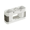 thumbnail image 1 of Plastic Toothbrush Holder with Drainage Holes 9.02x4.8x2.87in Bathroom Organizer Countertop Storage Rack for Toothpaste/Cups(White/L), 1 of 6