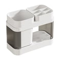 thumbnail image 1 of Plastic Toothbrush Holder with Drainage Holes 9.02x4.8x2.87in Bathroom Organizer Countertop Storage Rack for Toothpaste/Cups(White/S), 1 of 6