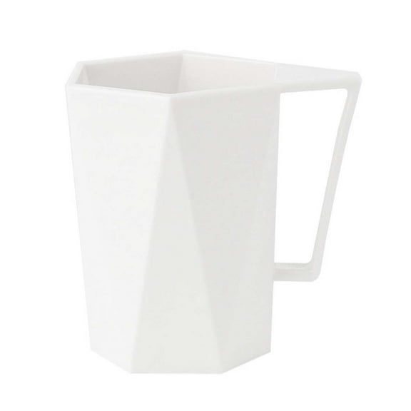 Homoyoyo White Bathroom Tumbler Cup, PP Plastic Beverage Cup for Home Use, 1 Piece