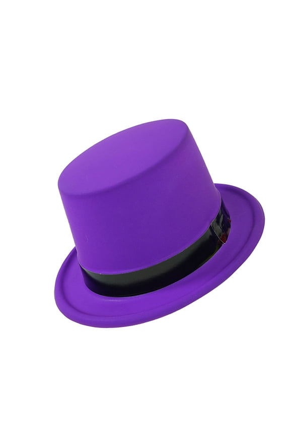 Plastic Top Hat with Fluorescent Color for Themed Parties Costume Accessories Hat Headwear Music Festival Props Fedoras