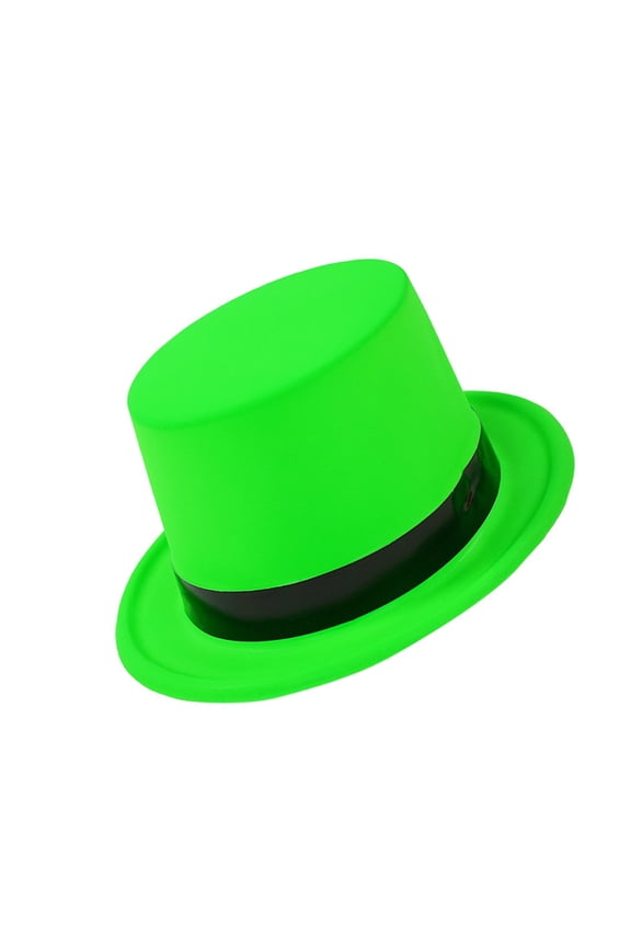 Plastic Top Hat with Fluorescent Color for Themed Parties Costume Accessories Hat Headwear Music Festival Props Fedoras