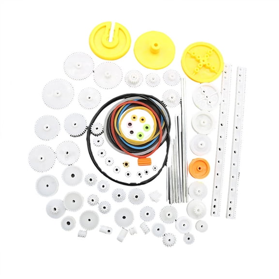 Plastic Toy Car Motor Gear Kits Single Reduction Gear Worm Gear Robot Gear Pulley Belt Assembly for Robot Toy