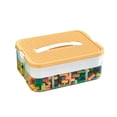 thumbnail image 1 of Plastic Toy Storage Box with Dividers Large Building Block Sorting Bin for Small Toys Creative Toy Organizer Orange, 1 of 5