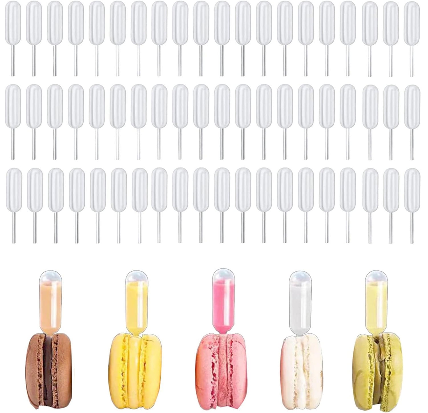 Plastic Transfer Cupcake Pipettes -100pcs 4ml Mini Squeeze Dropper