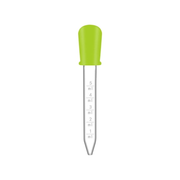 Plastic Transfer Pipettes, 5ML Durable Food-Grade Plastic Calibrated Graduated Dropper Suitable for Experiment, Art, and DIY, Easy-to-Use and Safe, Liquid Transfer Pipette, 1Pc(Green,4.5x0.8")