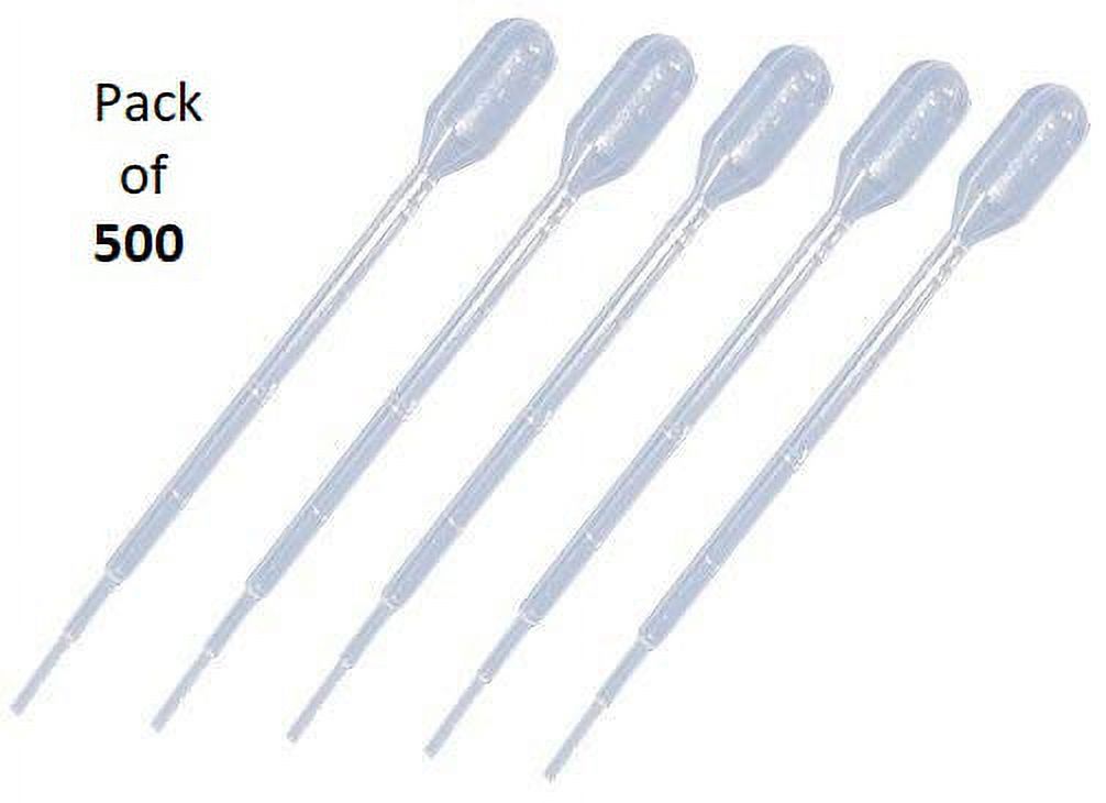 Plastic Transfer Pipettes, 5mL CapacityGraduated to 2mL (Pack of 500