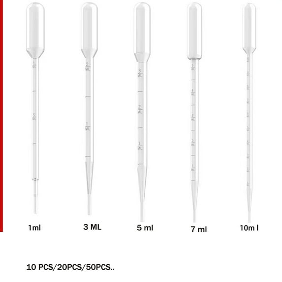 Plastic Transfer Pipettes,Disposable Graduated Transfer Pipettes Dropper for Essential Oil Mixture, Scientific Experiment, Make Up Tool