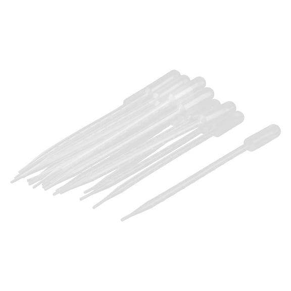 Uxcell 85g Plastic Transfer Pipettes Graduated Dropper Clear 10ml Capacity 20 Pcs 11.2" x 0.6"