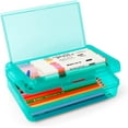 thumbnail image 1 of Plastic Translucent Pencil Box,Pencil Cases with Snap-Tight Lid for Pens, Pencils, Pen Organizer,Office Supplies, 1 Pack, Standard Size, 1 of 7