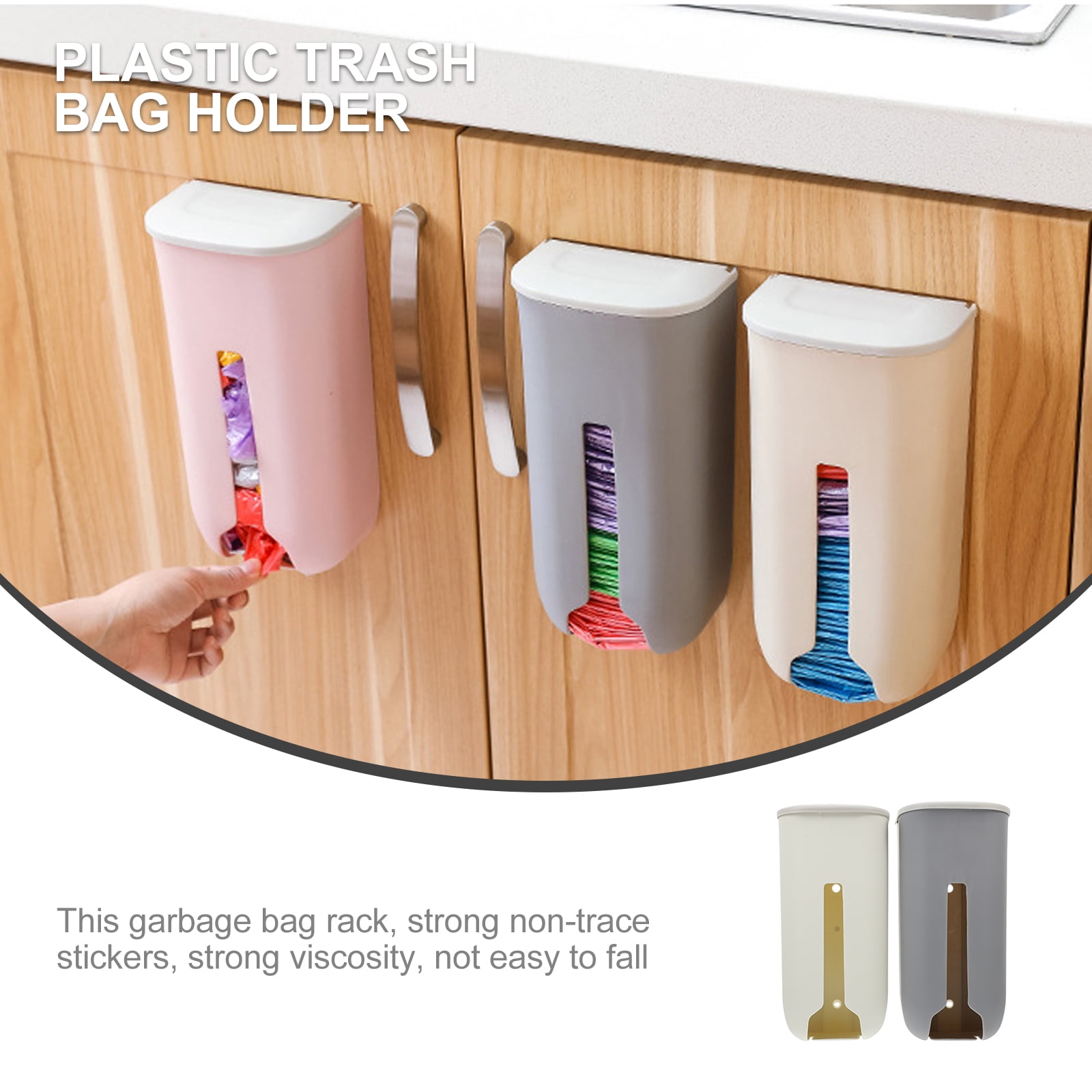 Plastic Trash Bag Holder 2pcs Plastic Garbage Bag Holders Wallmounted