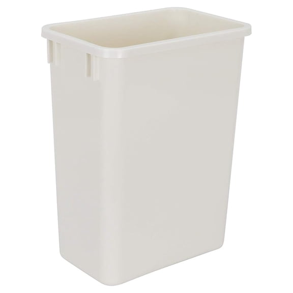 Plastic Trash Can - Indoor Garbage Bin for Kitchen, Home, Office & Use - Large Waste Disposal Tub - Compatible with Pull-Outs & Frames - 35-Quarts (Pack of 1) (8.75-Gallon) - White