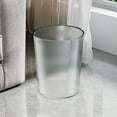 thumbnail image 1 of Plastic Trash Can with Lid | Vertical Striped Wastebasket | Large Capacity Rubbish Bin for Home Office Kitchen Bathroom | 10.4 x 8 x 7.1 Inch | Garbage Can for Desk Corner or Under Counter, 1 of 6