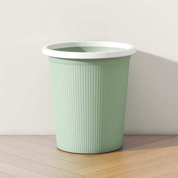 Plastic Trash Can Wastebasket, 1.5 Gallon Round Garbage Bin for Bathroom Kitchen Office Bedroom Laundry Room, 8"x8.66" Small Sage Green Trash Container for Home RV