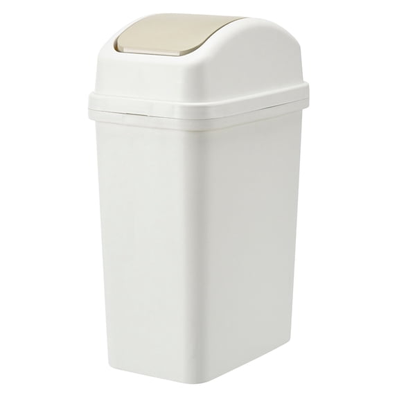 Plastic Trash Can with Lid, Household Garbage Bin, Press Lid Waste Basket for Kitchen Living Room Bathroom Office Waste Storage Container