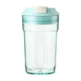 thumbnail image 1 of Plastic Travel Cup With Lid and Strap, Portable Iced Coffee Tumbler for Water Tea Cold Drinks Commuting Office Home, Blue, 1 of 6