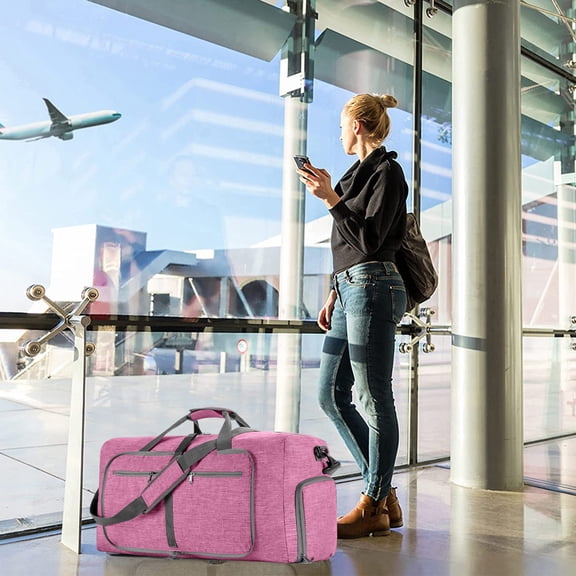 Plastic Travel Luggage Bag For Men Foldable Travel Luggage Bag With Shoe Co 24. x 10.5 x 13.4 in Clothes Laundry Moving Storage Travel Outdoor Hiking Bag Durable Portable