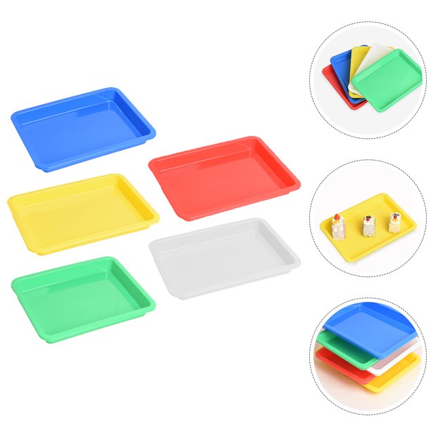 Plastic Tray, 5pcs Plastic Art Trays Multi-color DIY Projects Tools ...