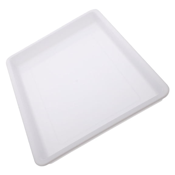 Clear Transparent Plastic Stacker Trays for Organizing and Storage, White, and Space-Saving Design