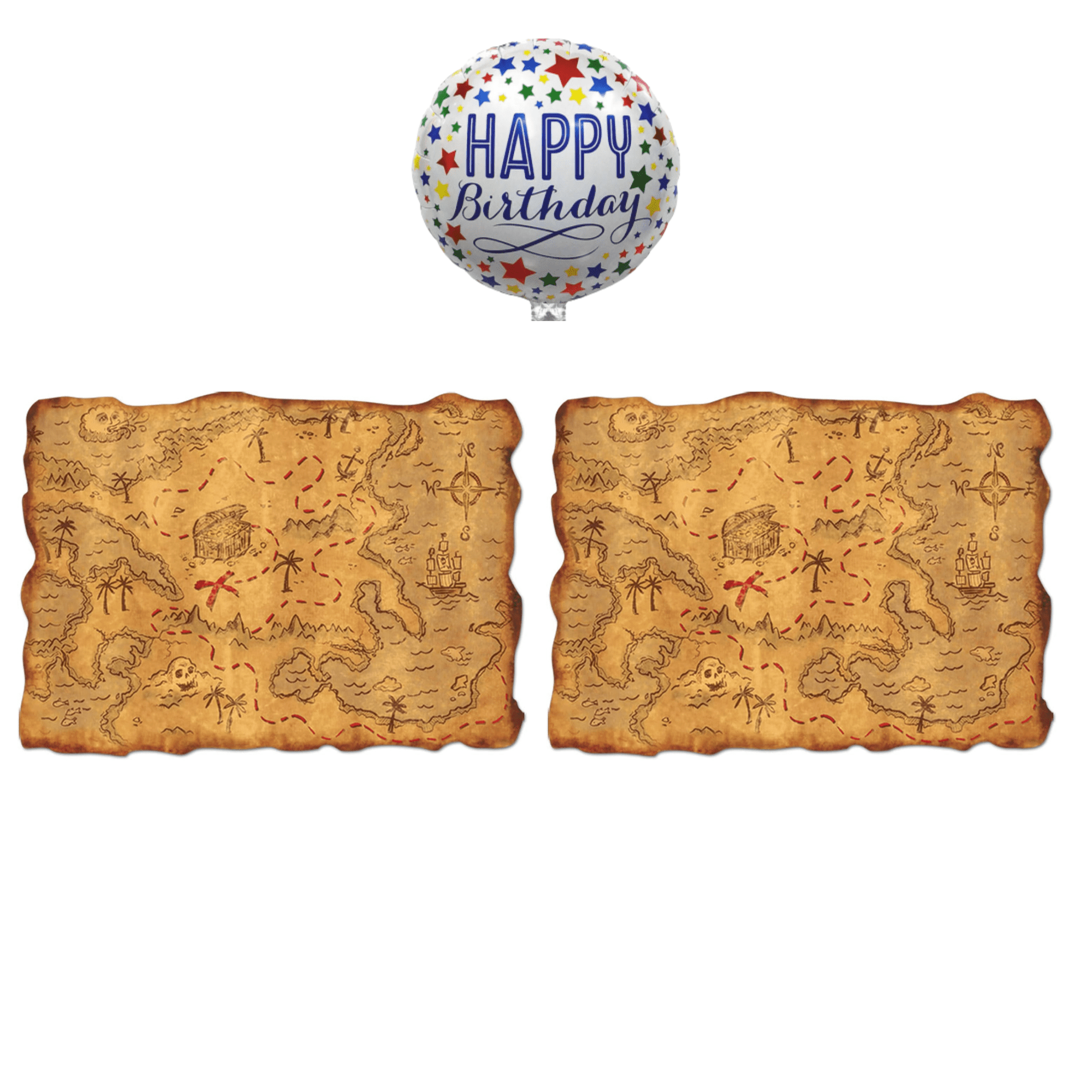 Plastic Treasure Map Party Accessory (1 Count) (1/Pkg