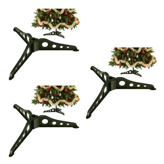 Plastic Tree Stand, 3pcs 15.7Inch Artificial Xmas Tree Base Holder Detachable and Stable