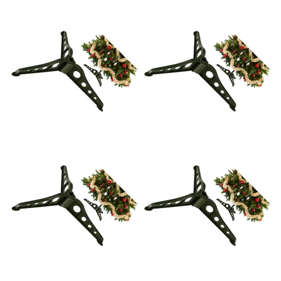Plastic Tree Stand, 4pcs 15.7Inch Artificial Xmas Tree Base Holder Detachable and Stable