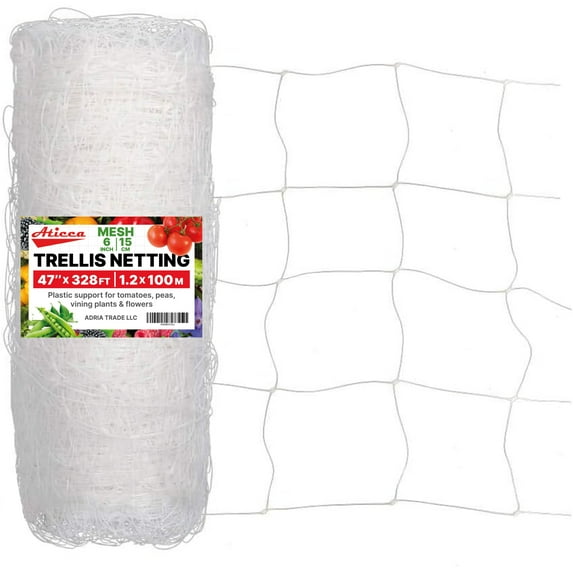 Plastic Trellis Netting 328 ft x 47 inch Heavy Duty Plant Support Netting for Growing Vine Climbing Plants