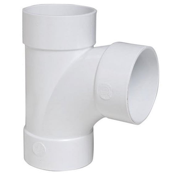 Plastic Trends P155 Schedule 35 3 In. Hub Each T X 3 In. D Hub Pvc Sanitary Tee