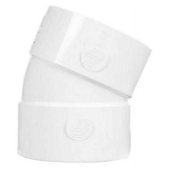 Plastic Trends P1703 Schedule 35 3 In. Hub Each T X 3 In. D Hub Pvc Elbow