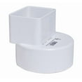 thumbnail image 1 of Plastic Trends P1924 PVC Flush Downspout Adapter  2 x 3 x 4 in., 1 of 1