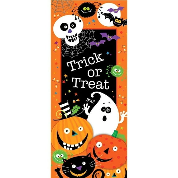 Plastic Trick or Treat Halloween Door Poster, 5 x 2.25ft