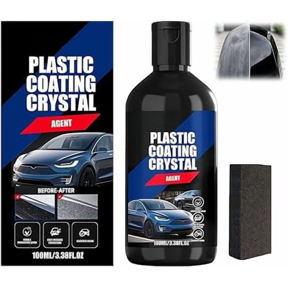 Plastic Trim Restorer & Coating Agent - Quick Car Plastic Interior Scratch Remover, Automotive Plastic Restorer, Black Trim Restorers & Scratch Remover for Vehicles (1PC)