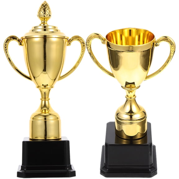 Toyandona 2Pcs Plastic Trophy Awards for Competition Winners Decorative Party Favors