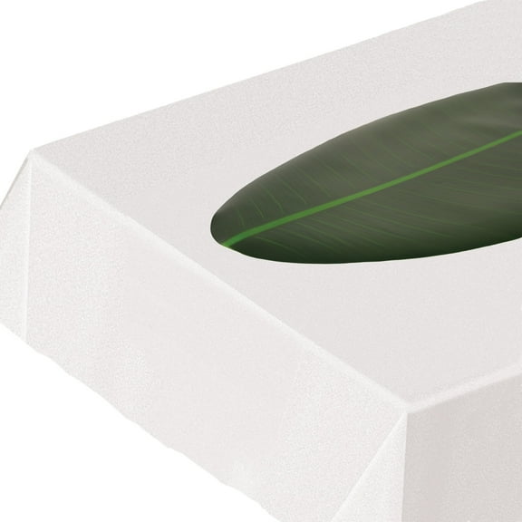 Plastic Tropical Leaf Table Runner