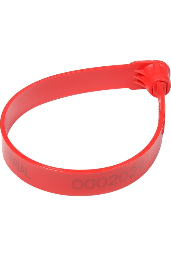 670477RD Plastic Truck Seal - 7.5 in. - 60 lbs Break Strength, Red - Pack of 100