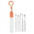 thumbnail image 1 of Plastic Tube, Multi-Function Stainless Steel Ear Pick Set 6-Piece, 1 Setinnovative Spring Ear Wax Cleaner Tool Set,Stainless Steel Ear Cleansing Tool,Ear Curette Earwax Removal Kit Makeup Organizers, 1 of 8