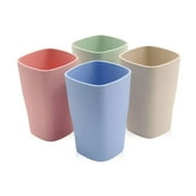 Plastic Tumblers 14.5 Ounce Plastic Water Tumbler Reusable Drinkware Glasses Unbreakable Dishwasher Safe Drink Cup Set of 4 Assorted Colors