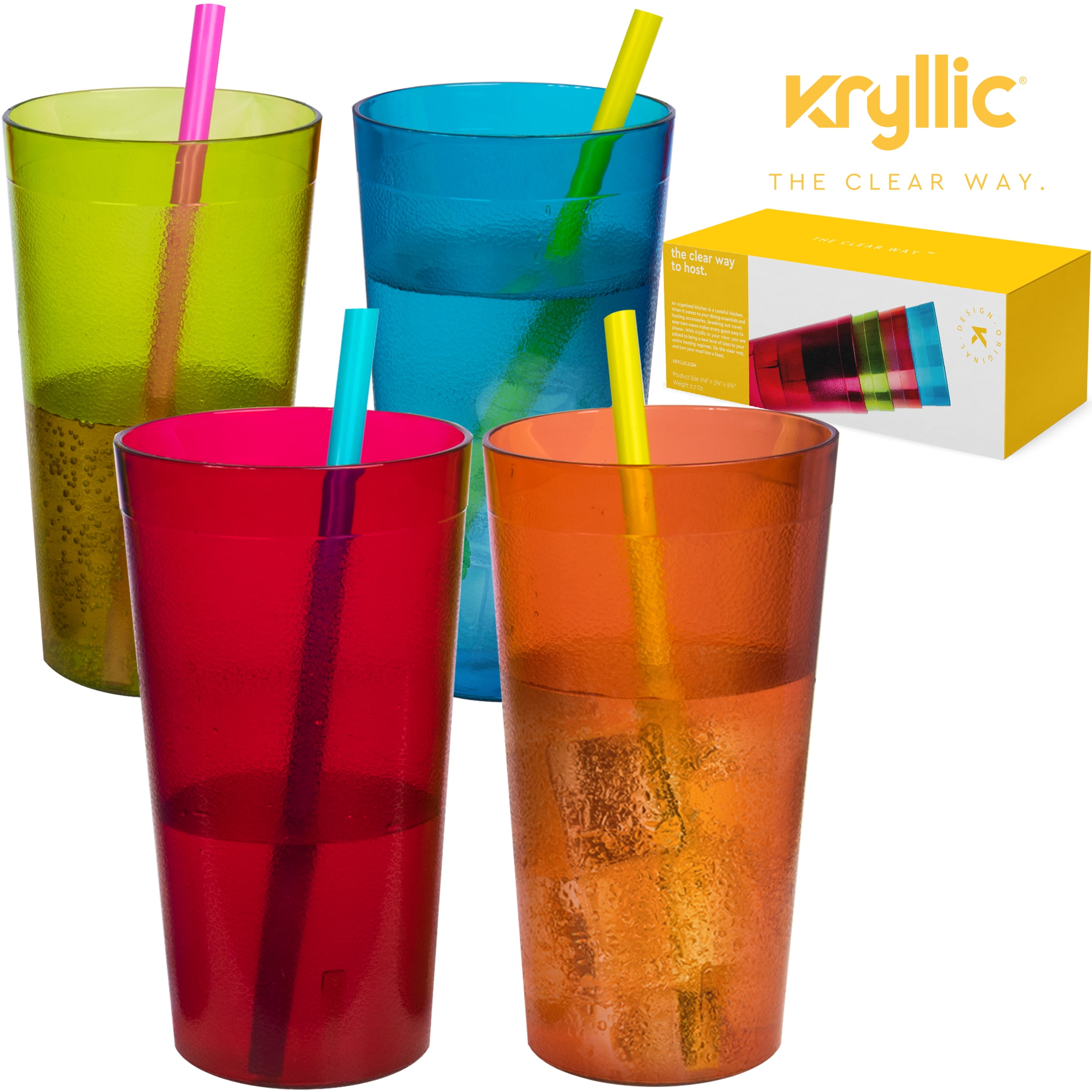  Reduce Reusable Hard Plastic Straws, 4 Pack - Fits 24-40 oz  Tumbler Mugs - BPA-Free, Dishwasher Safe, Impact Resistant - Ideal Drinking  Straws for Home and Travel : Health & Household